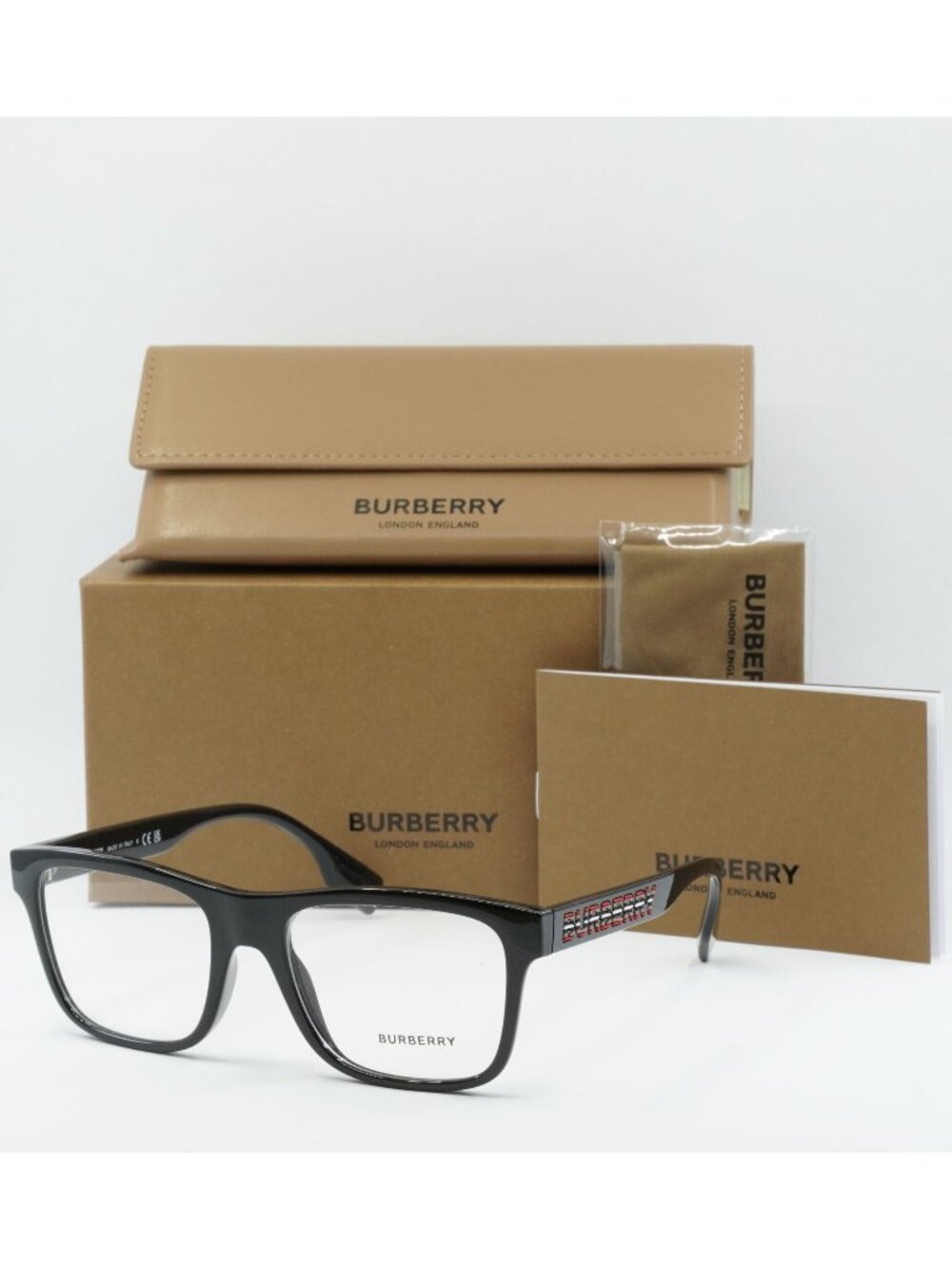 Burberry BE2353 3001 Square Eyeglasses 55mm - Black